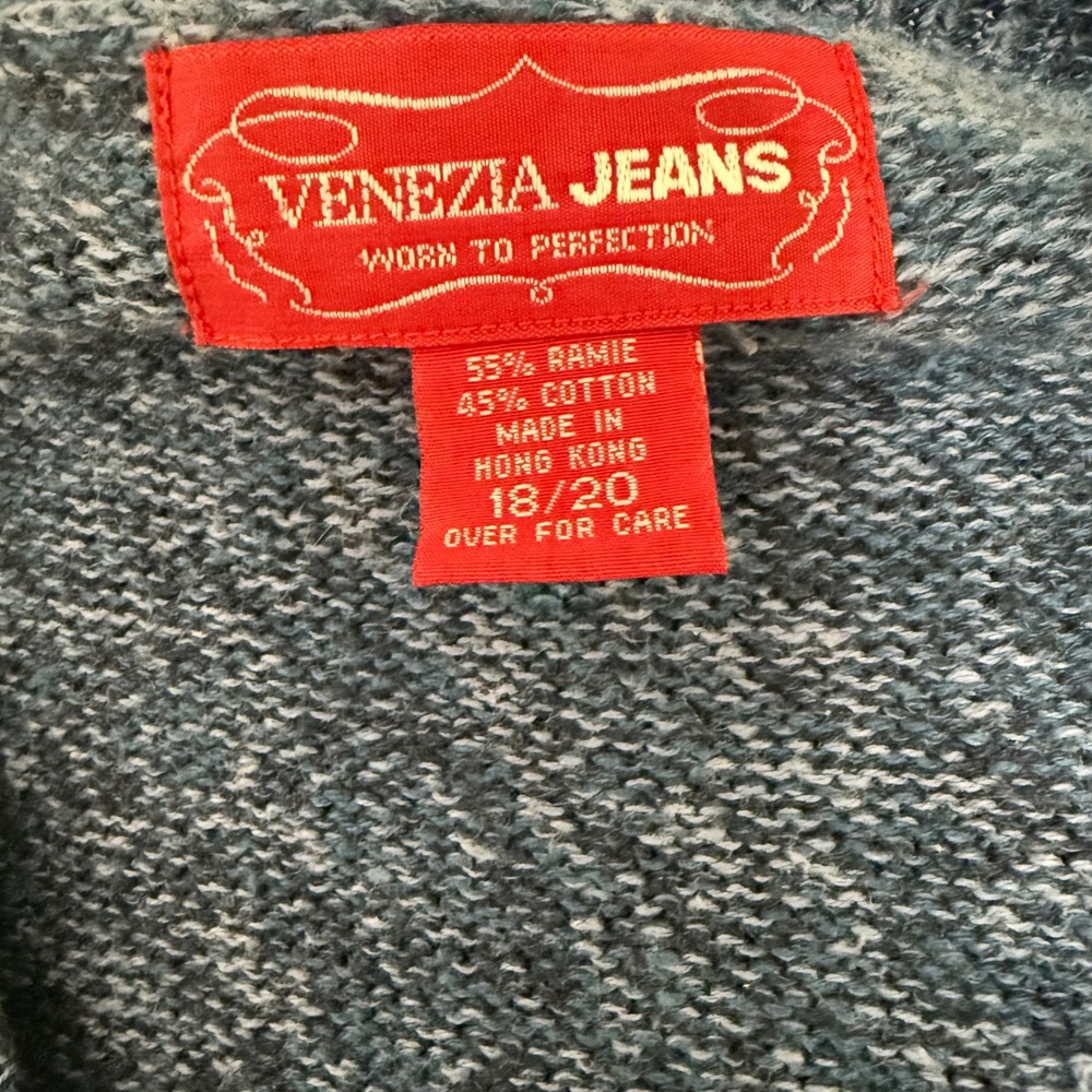 Vintage Embroidered Acorn‎ & Leaf Knit Vest by Venezia Jeans Size 18/20 - Picture 6 of 7